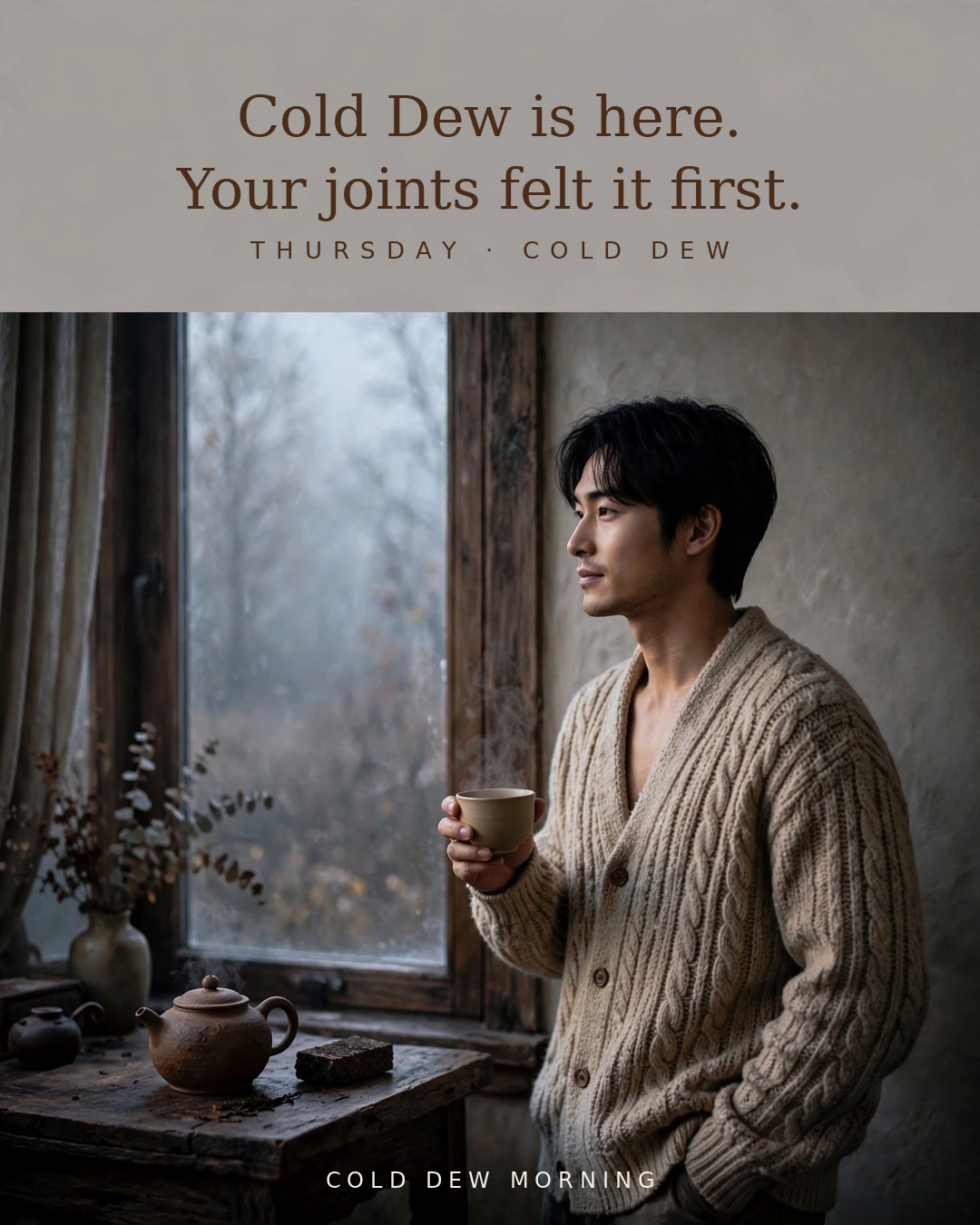 Cold Dew Morning: Ginger Brown-Sugar Boiled Fu Brick Tea