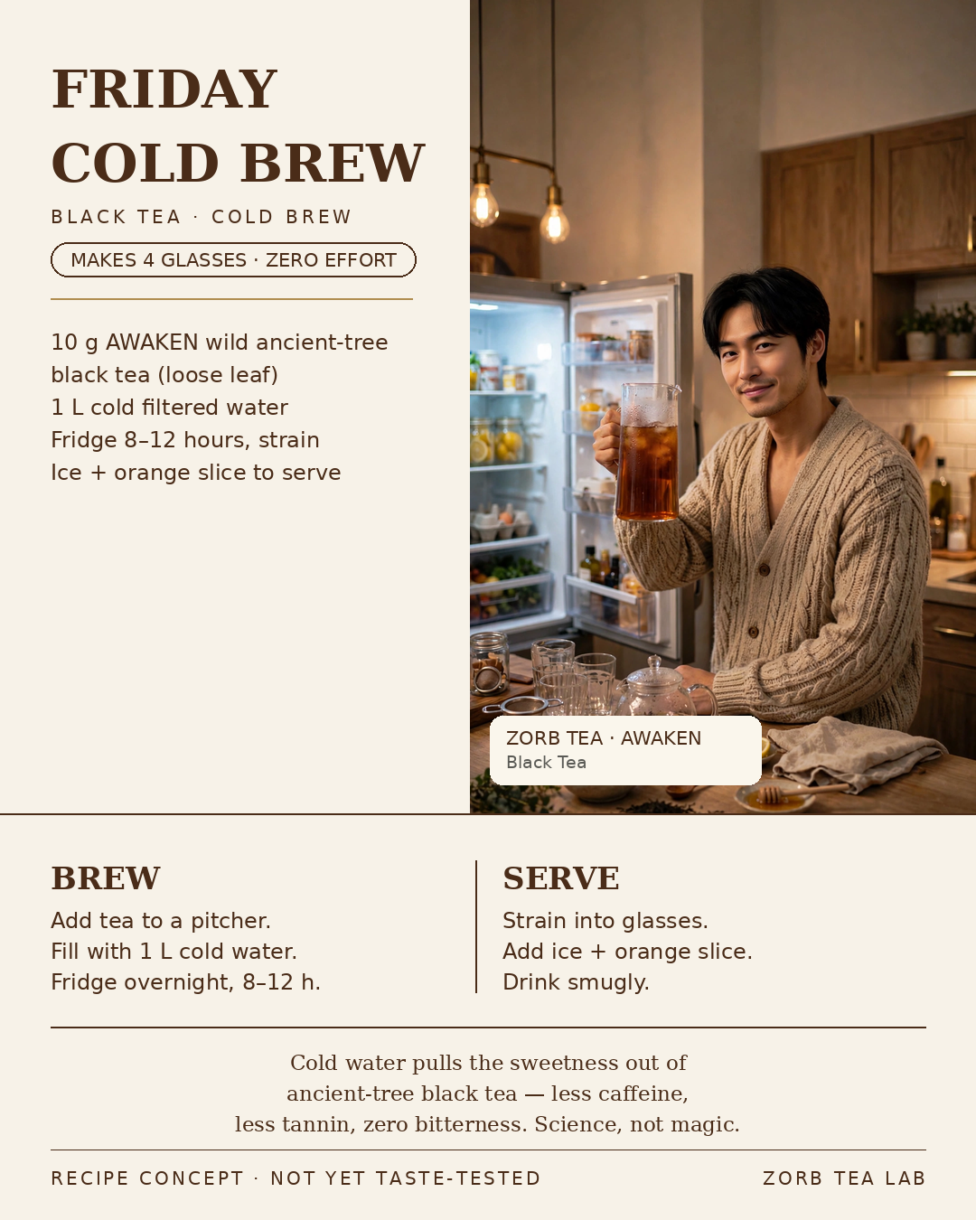 Friday Cold Brew: Overnight Cold-Brewed Wild Ancient-Tree Black Tea