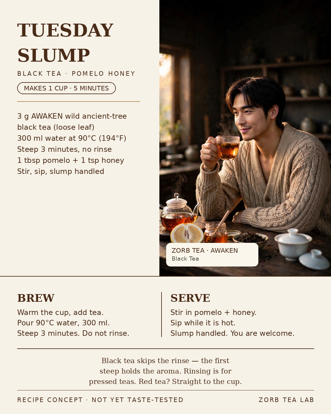 Tuesday Slump: Pomelo-Honey Wild Ancient-Tree Black Tea